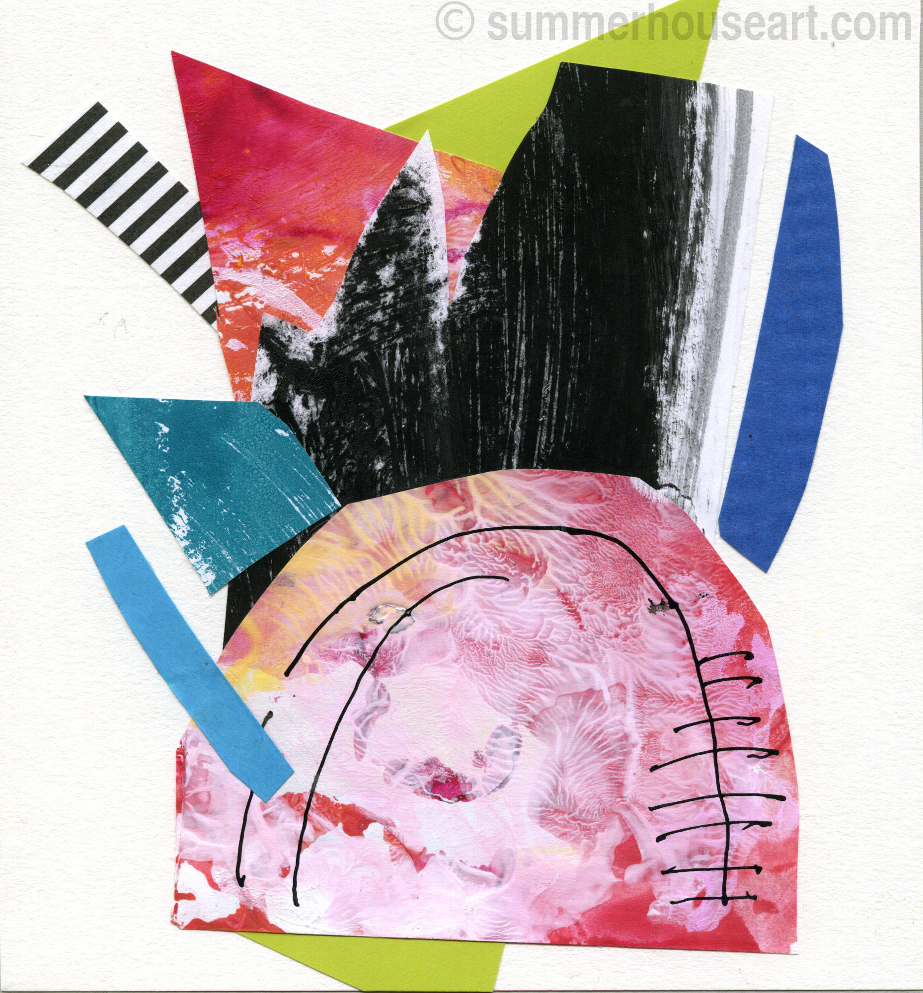 Five New Abstract Paper Collages – Summerhouse Art